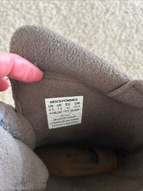 The North Face Men's Brown Fleece-Lined Boots